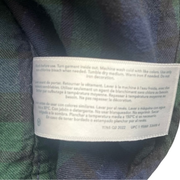 Carter’s casual school play plaid Boy 5/5A shirt button down green navy blue - Picture 8 of 8